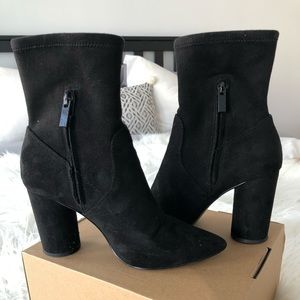 BCBGeneration Black Suede Ankle Boots - Size 7